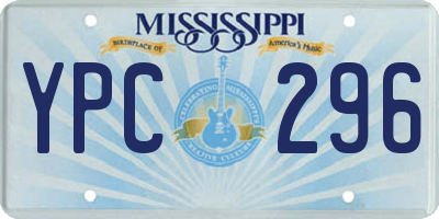 MS license plate YPC296