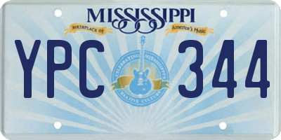 MS license plate YPC344