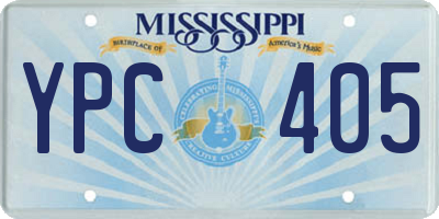 MS license plate YPC405