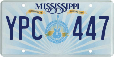 MS license plate YPC447