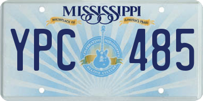 MS license plate YPC485