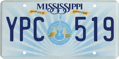 MS license plate YPC519