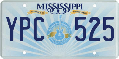 MS license plate YPC525