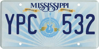 MS license plate YPC532