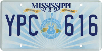 MS license plate YPC616