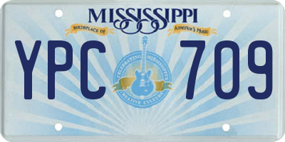 MS license plate YPC709