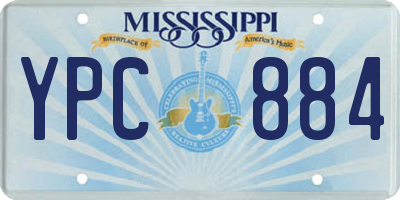MS license plate YPC884