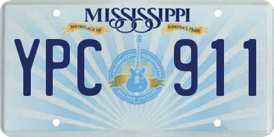 MS license plate YPC911