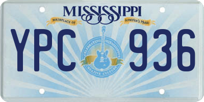 MS license plate YPC936