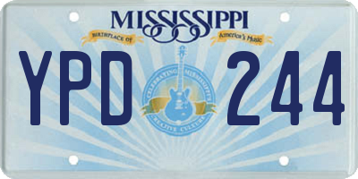 MS license plate YPD244