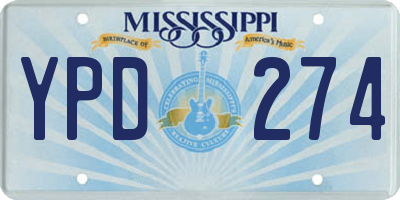 MS license plate YPD274