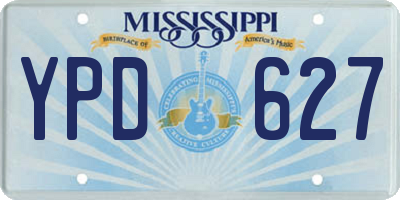 MS license plate YPD627