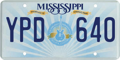 MS license plate YPD640