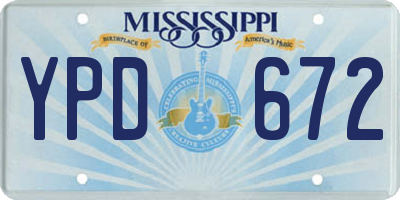 MS license plate YPD672