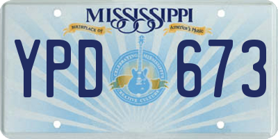 MS license plate YPD673