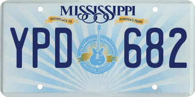 MS license plate YPD682