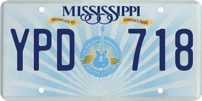 MS license plate YPD718
