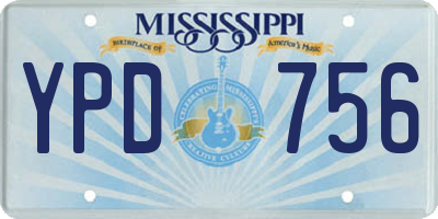 MS license plate YPD756