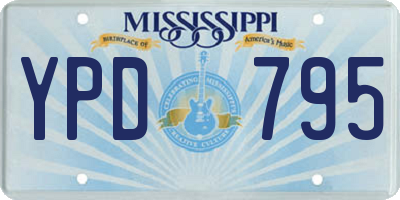 MS license plate YPD795