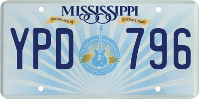 MS license plate YPD796