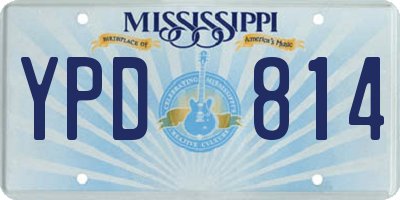 MS license plate YPD814