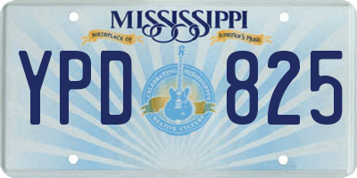 MS license plate YPD825