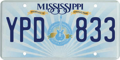 MS license plate YPD833