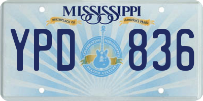 MS license plate YPD836