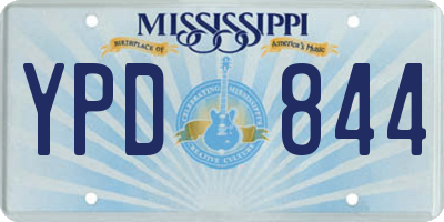 MS license plate YPD844