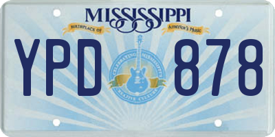 MS license plate YPD878