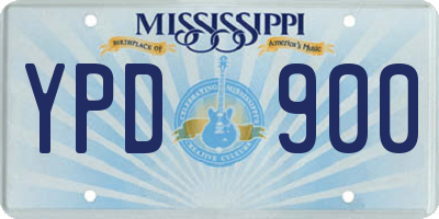 MS license plate YPD900