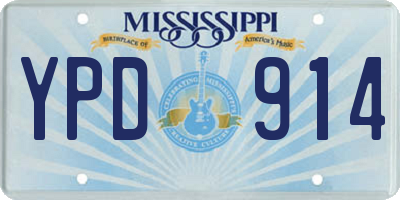 MS license plate YPD914