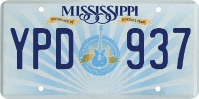 MS license plate YPD937