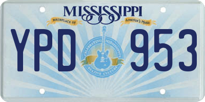 MS license plate YPD953