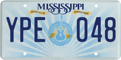 MS license plate YPE048
