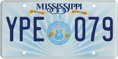 MS license plate YPE079