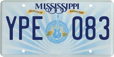 MS license plate YPE083
