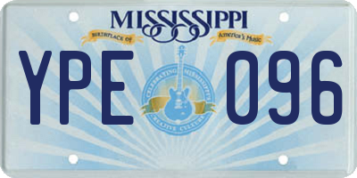 MS license plate YPE096