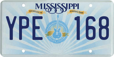 MS license plate YPE168