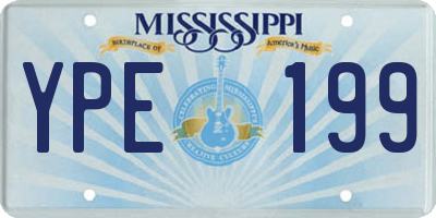 MS license plate YPE199
