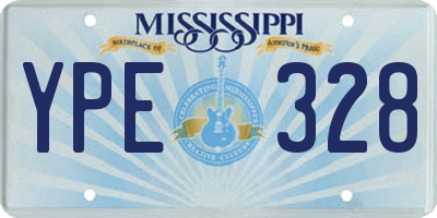 MS license plate YPE328