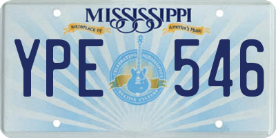 MS license plate YPE546