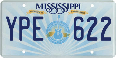 MS license plate YPE622