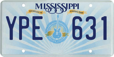MS license plate YPE631