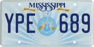 MS license plate YPE689