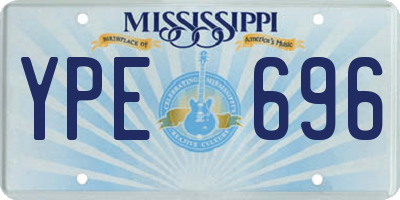 MS license plate YPE696