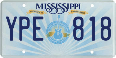 MS license plate YPE818