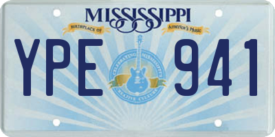 MS license plate YPE941