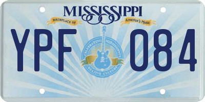 MS license plate YPF084