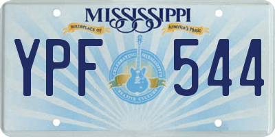 MS license plate YPF544